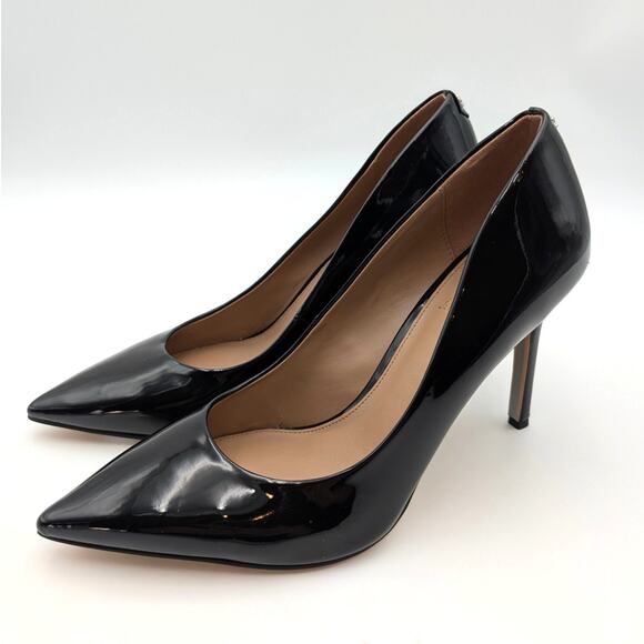 Sam Edelman Hazel Pointed Toe Patent Leather Heel Pumps Black Size US9M EU40 - Picture 1 of 9
